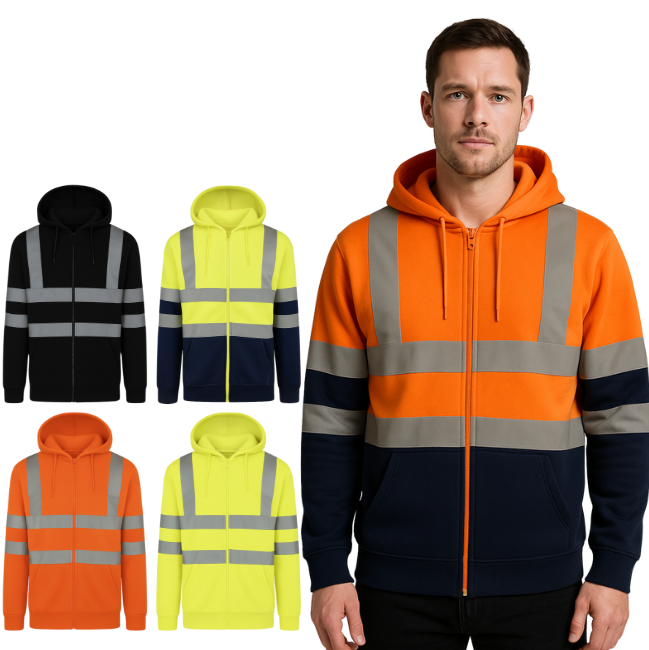 High Visibility Zip Hoodie
