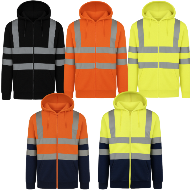 High Visibility Zip Hoodie