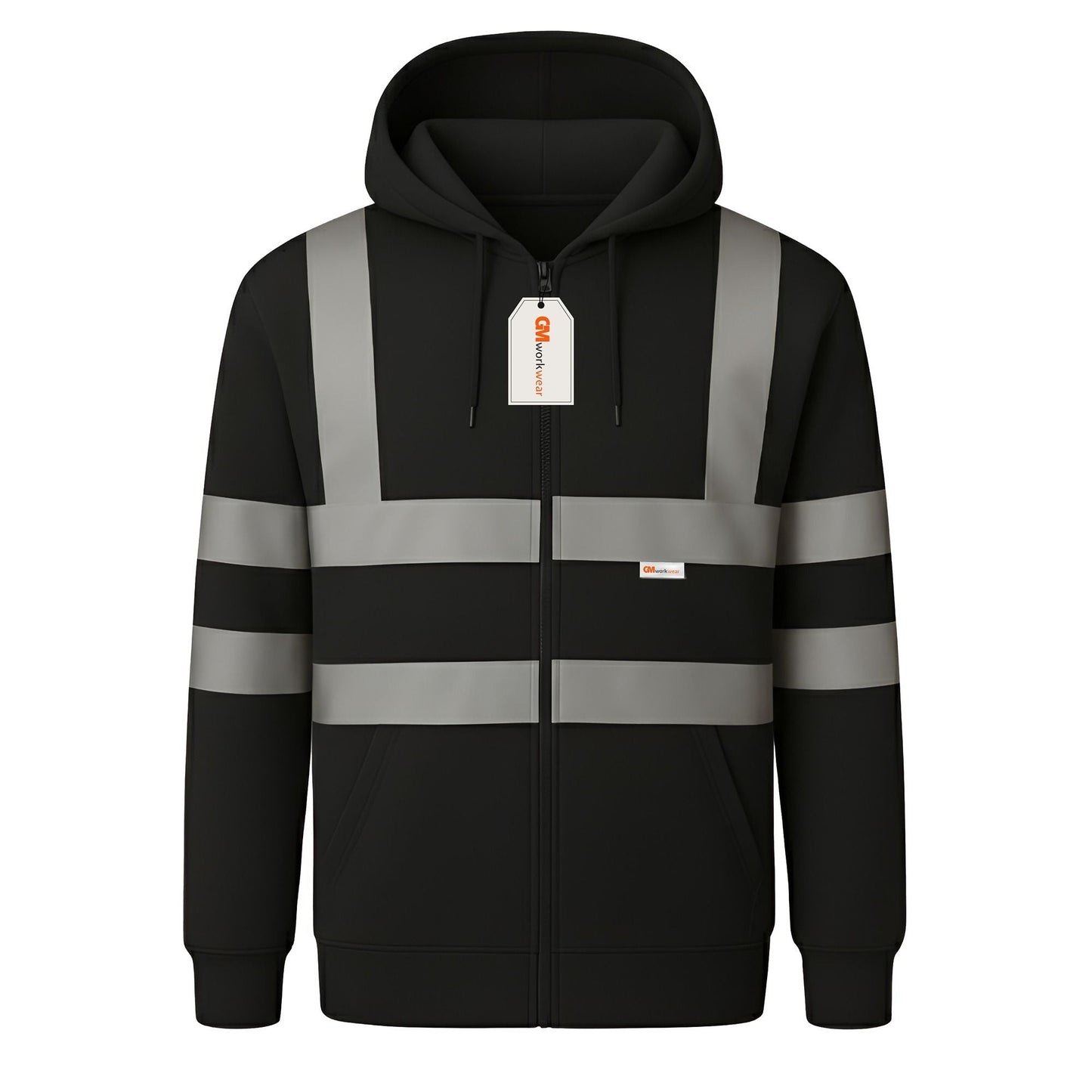 GM Workwear High Visibility Zip Hoodie