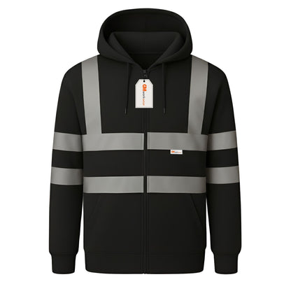 GM Workwear High Visibility Zip Hoodie