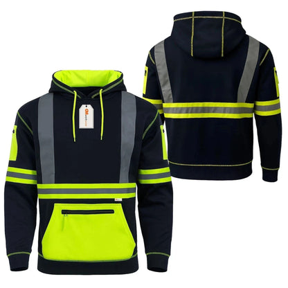 Hi Vis Reflective Safety  Pullover Hoodie