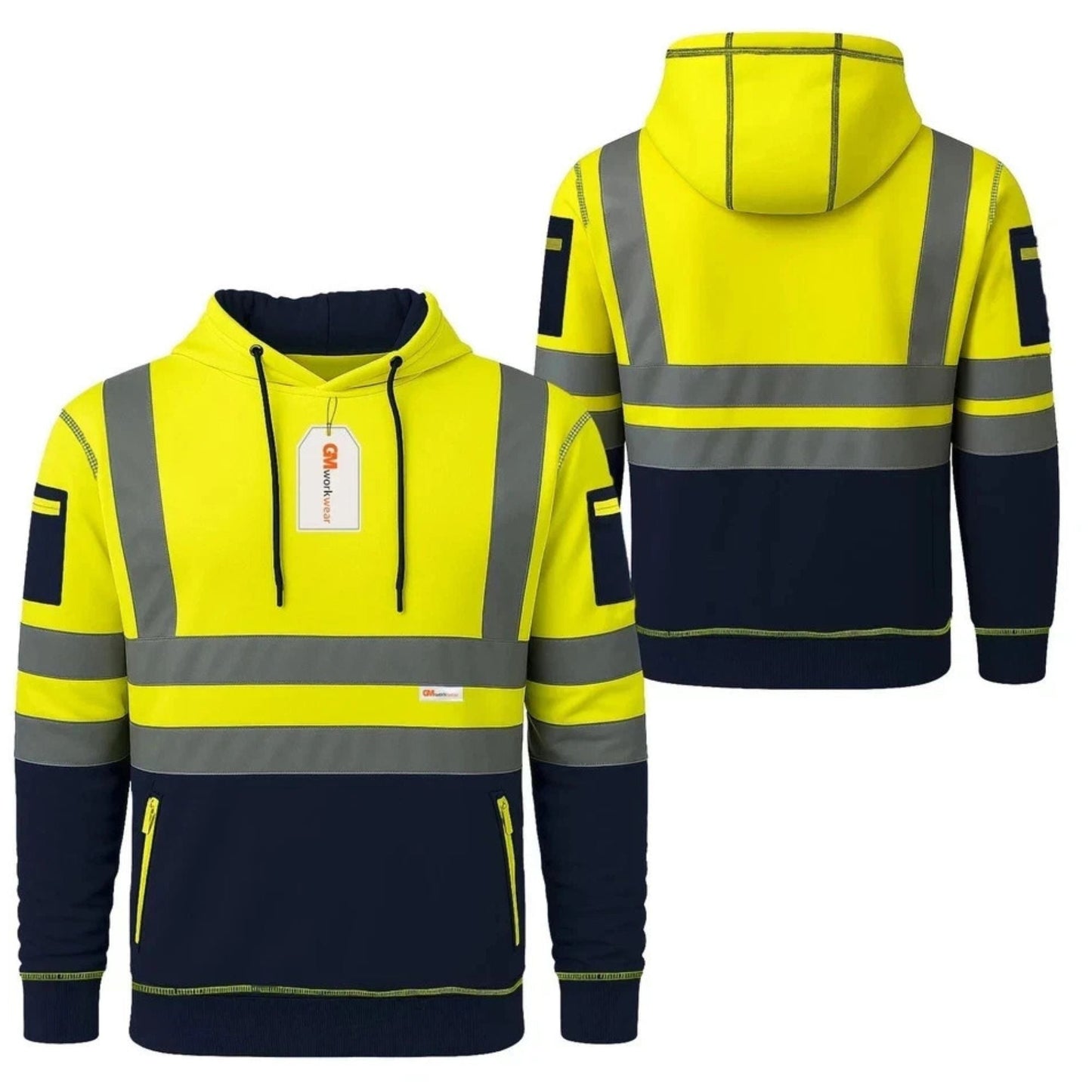 Hi Vis Reflective Safety  Pullover Hoodie