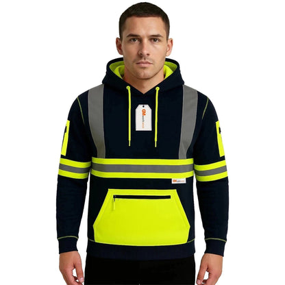 Hi Vis Reflective Safety  Pullover Hoodie