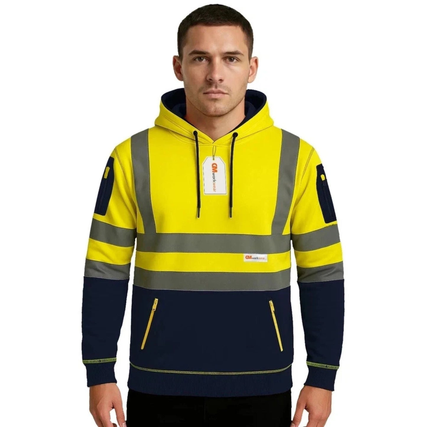 Hi Vis Reflective Safety  Pullover Hoodie