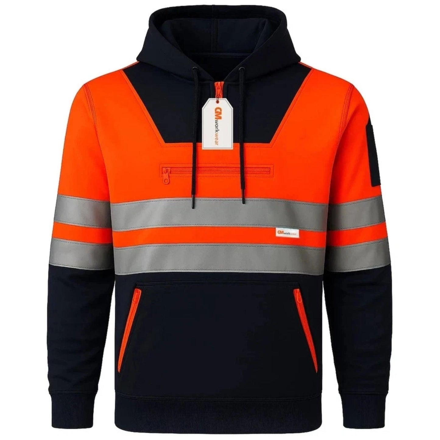 Hi Vis Reflective Safety  Pullover Hoodie