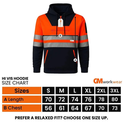Hi Vis Reflective Safety  Pullover Hoodie