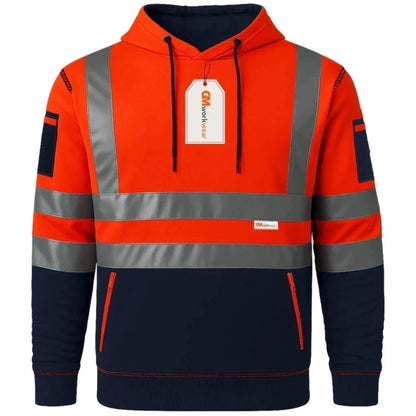 Hi Vis Reflective Safety  Pullover Hoodie
