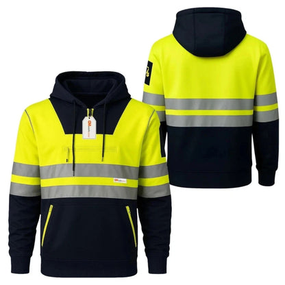 Hi Vis Reflective Safety  Pullover Hoodie