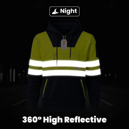 Hi Vis Reflective Safety  Pullover Hoodie