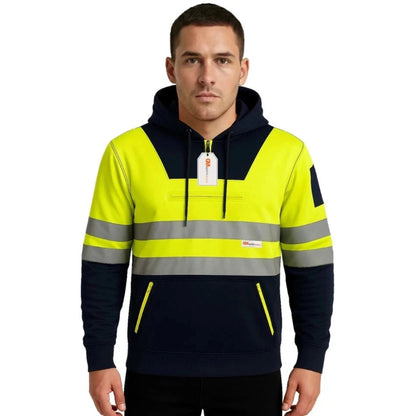 Hi Vis Reflective Safety  Pullover Hoodie
