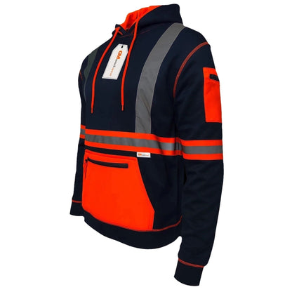 Hi Vis Reflective Safety  Pullover Hoodie
