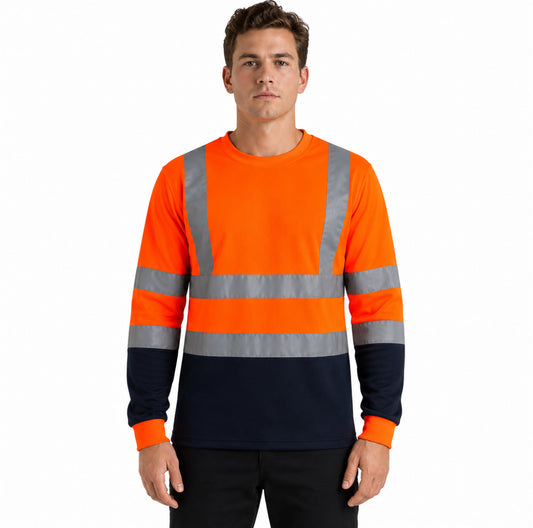 High Visibility Long Sleeve Crew Neck
