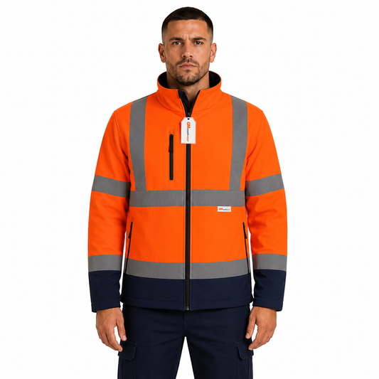 Hi Vis Reflective Soft Shell Jacket Safety Work Jacket