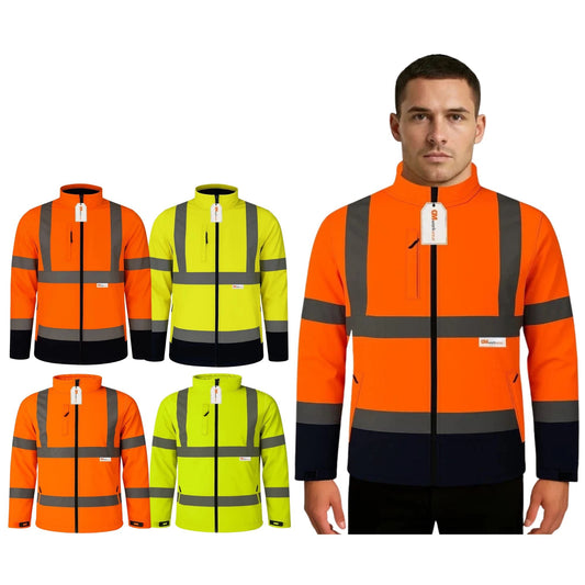 Hi Vis Reflective Soft Shell Jacket Safety Work Jacket