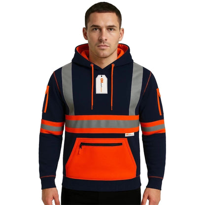 Hi Vis Reflective Safety  Pullover Hoodie