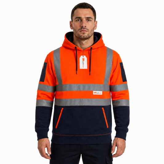 Hi Vis Reflective Safety  Pullover Hoodie