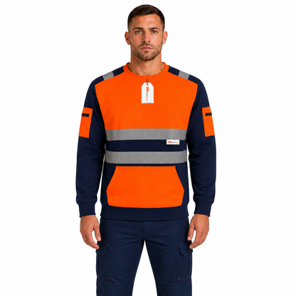Hi Vis Reflective Sweatshirt 1 Stripe 2 Stripe