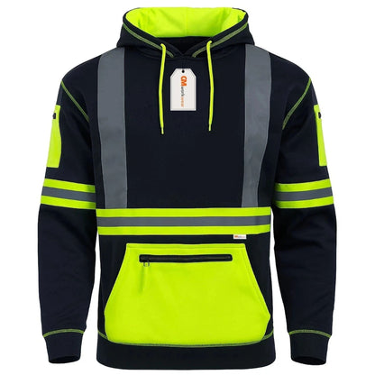 Hi Vis Reflective Safety  Pullover Hoodie