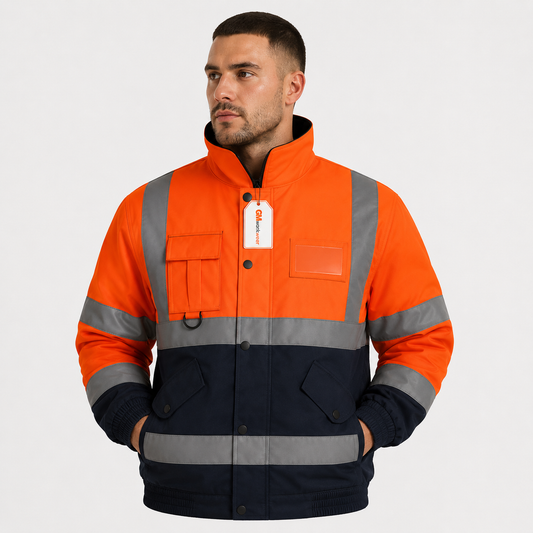 Hi Vis Reflective Bomber Jacket Waterproof