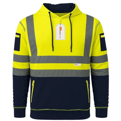 Hi Vis Reflective Safety  Pullover Hoodie