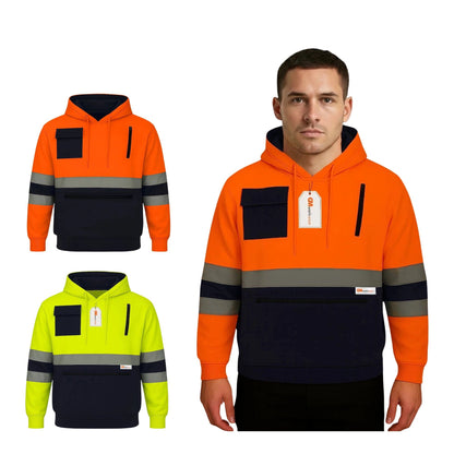 High Visibility Zip Pocket Hoodie
