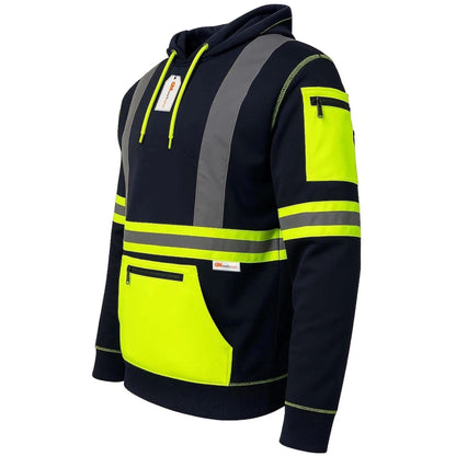 Hi Vis Reflective Safety  Pullover Hoodie