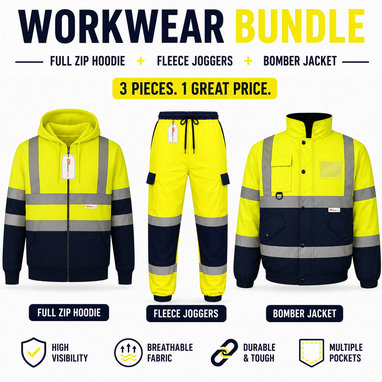 Workwear Bundle – Mix & Match Bomber Jacket, Zip Hoodie & Joggers