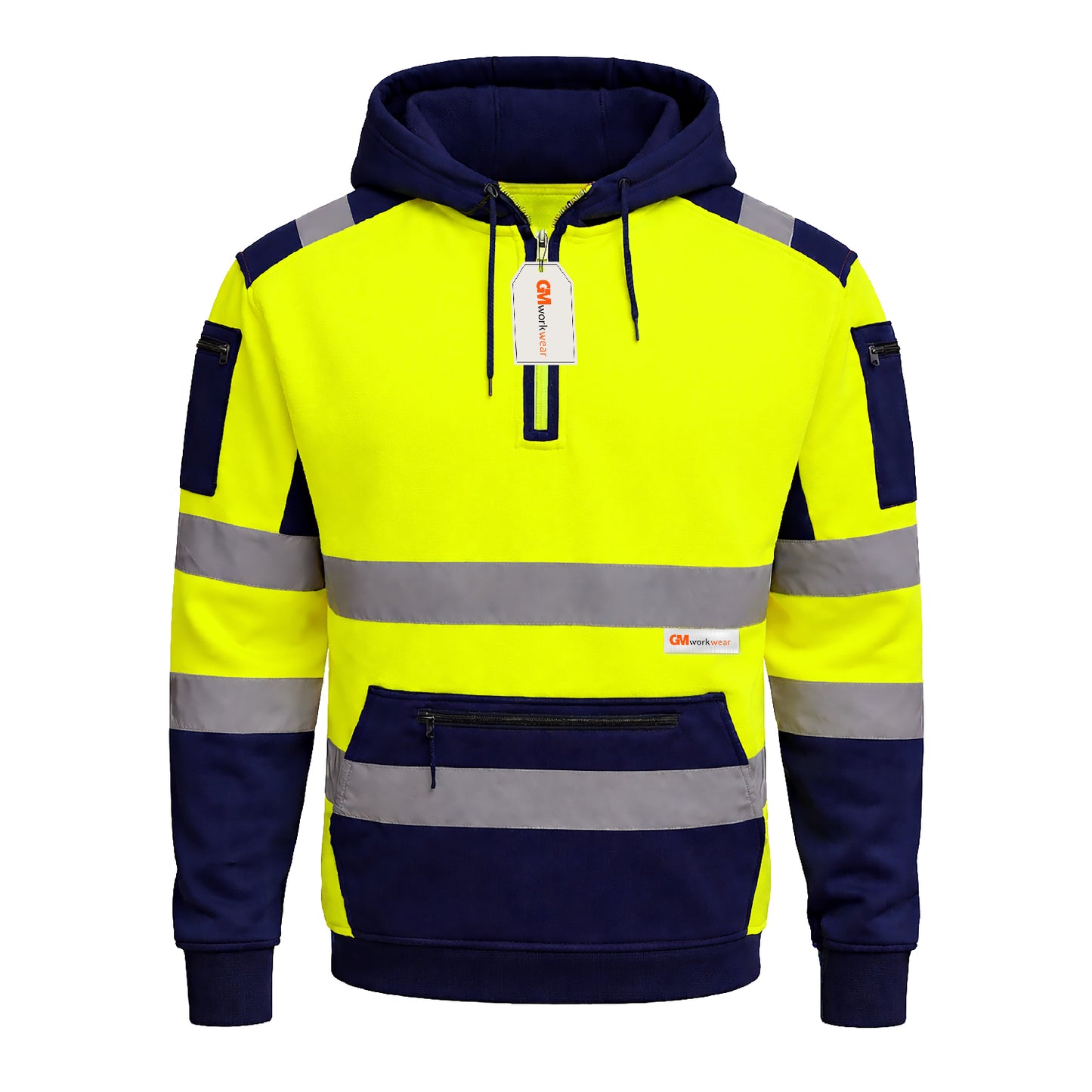 High Visibility Reflective Quarter Zip Hoodie