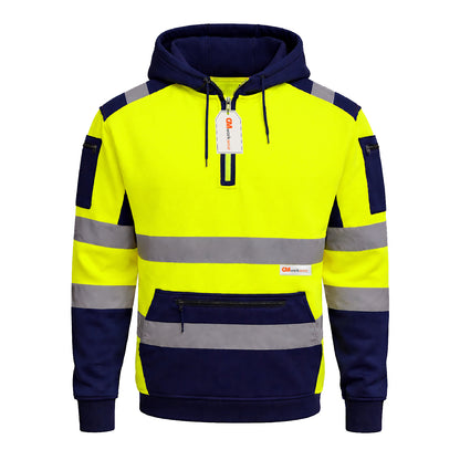 High Visibility Reflective Quarter Zip Hoodie
