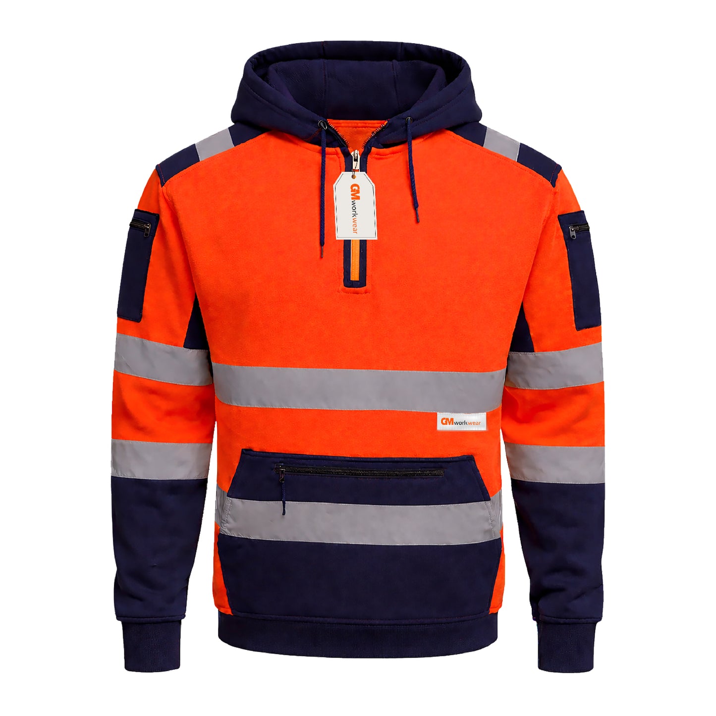 High Visibility Reflective Quarter Zip Hoodie