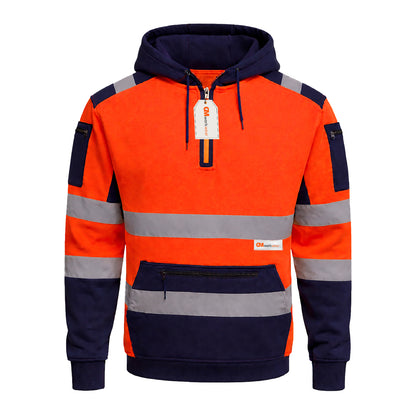 High Visibility Reflective Quarter Zip Hoodie