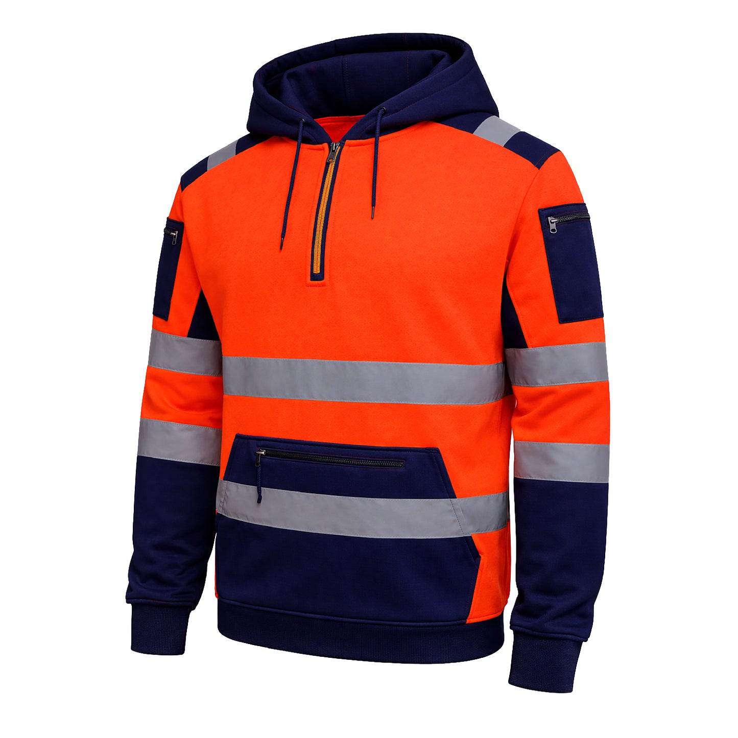 High Visibility Reflective Quarter Zip Hoodie