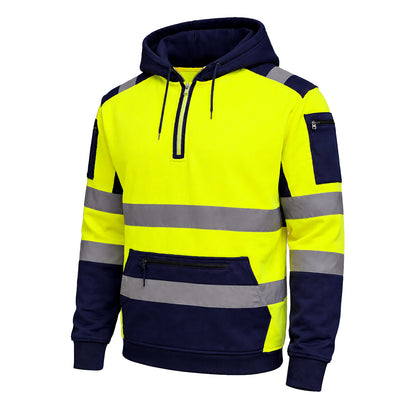 High Visibility Reflective Quarter Zip Hoodie