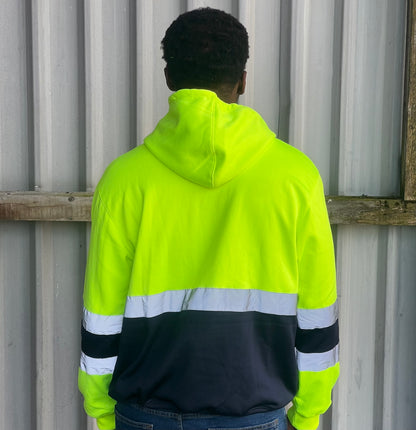 High Visibility Zip Pocket Hoodie