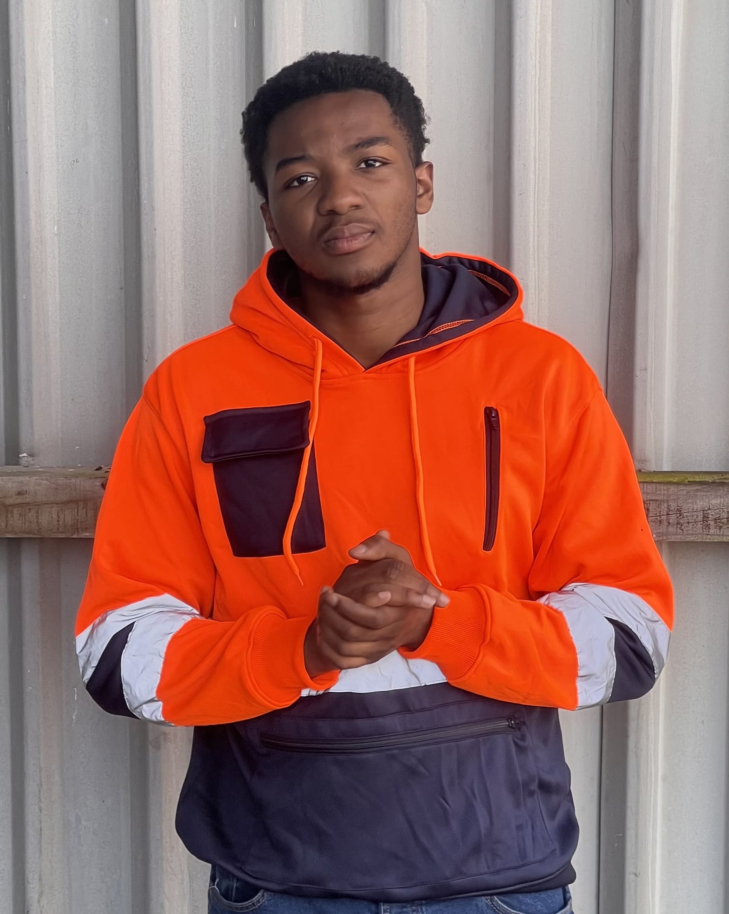 High Visibility Zip Pocket Hoodie