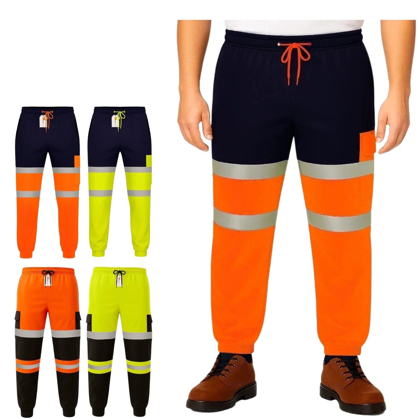 Hi Vis Jogging Bottoms Safety Work Joggers