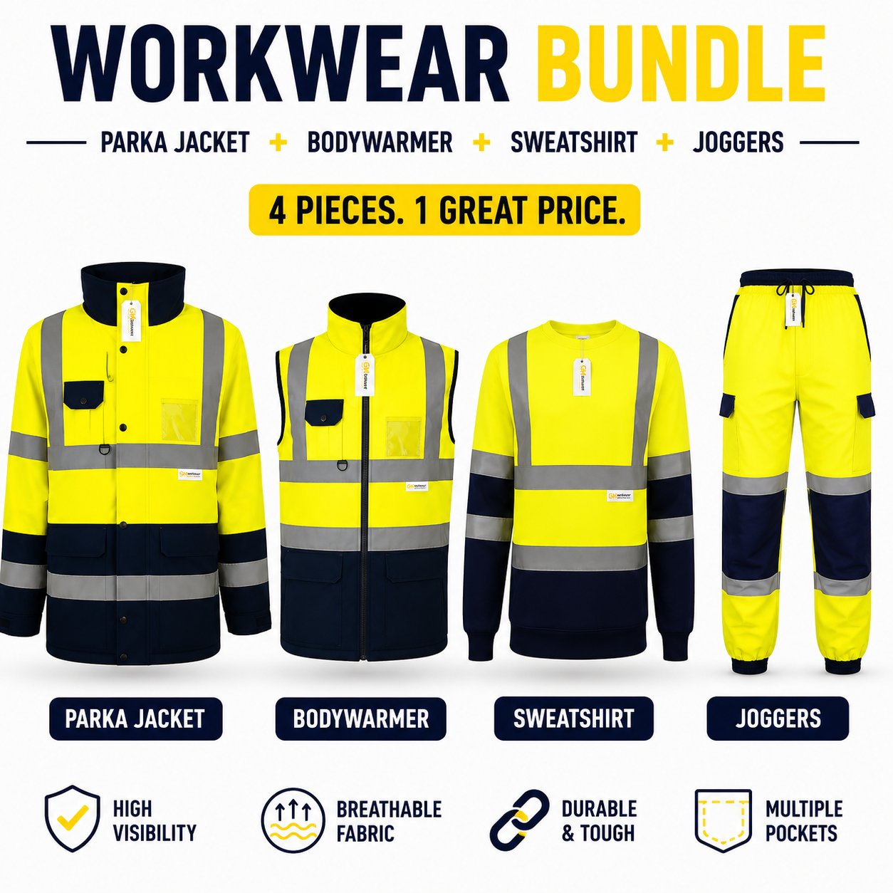 Workwear Bundle – Mix & Match Jogger, Jacket, BodyWarmer & Sweatshirt