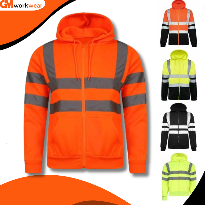 High Visibility Zip Hoodie