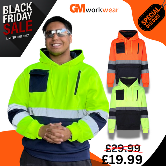 High Visibility Zip Pocket Hoodie