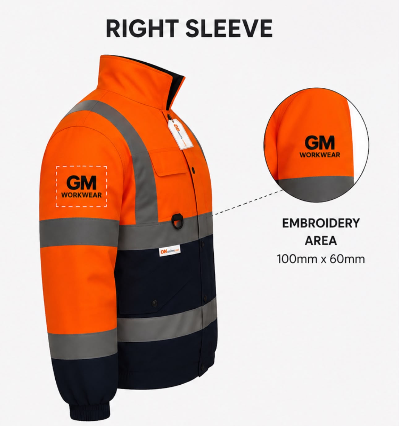 Hi Vis Reflective Bomber Jacket Waterproof