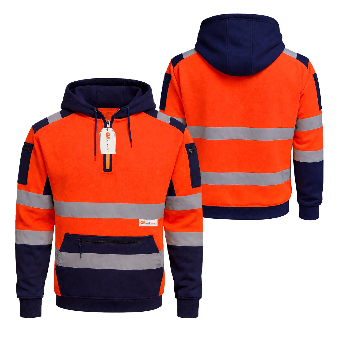 High Visibility Reflective Quarter Zip Hoodie