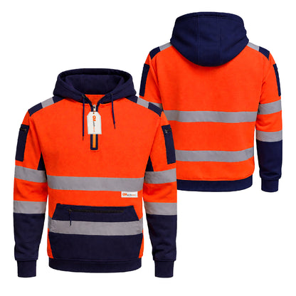 High Visibility Reflective Quarter Zip Hoodie