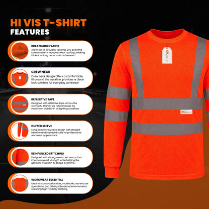 High Visibility Long Sleeve Crew Neck