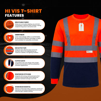High Visibility Long Sleeve Crew Neck