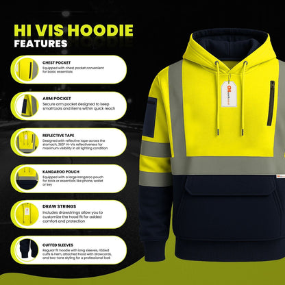 High Visibility Kangaroo Pocket Hoodie