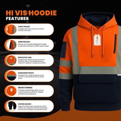 High Visibility Kangaroo Pocket Hoodie