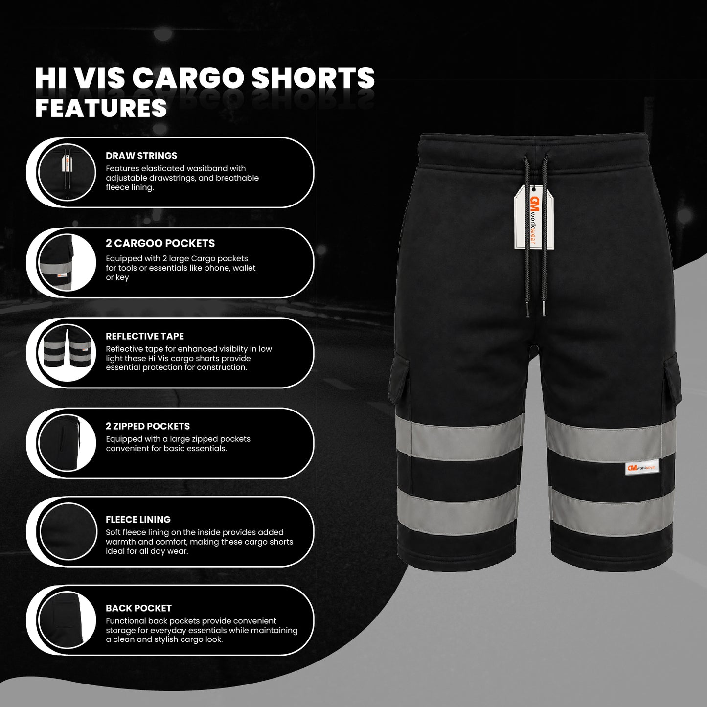 GM Workwear High Visibility Shorts