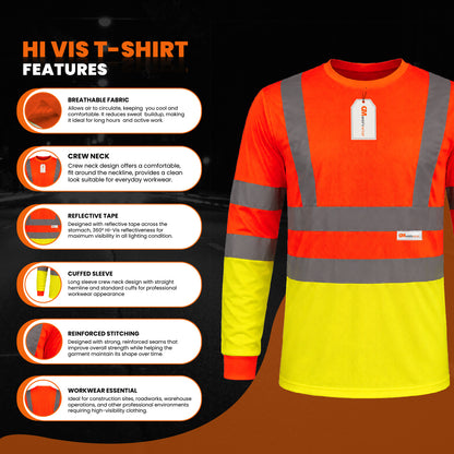 High Visibility Long Sleeve Crew Neck