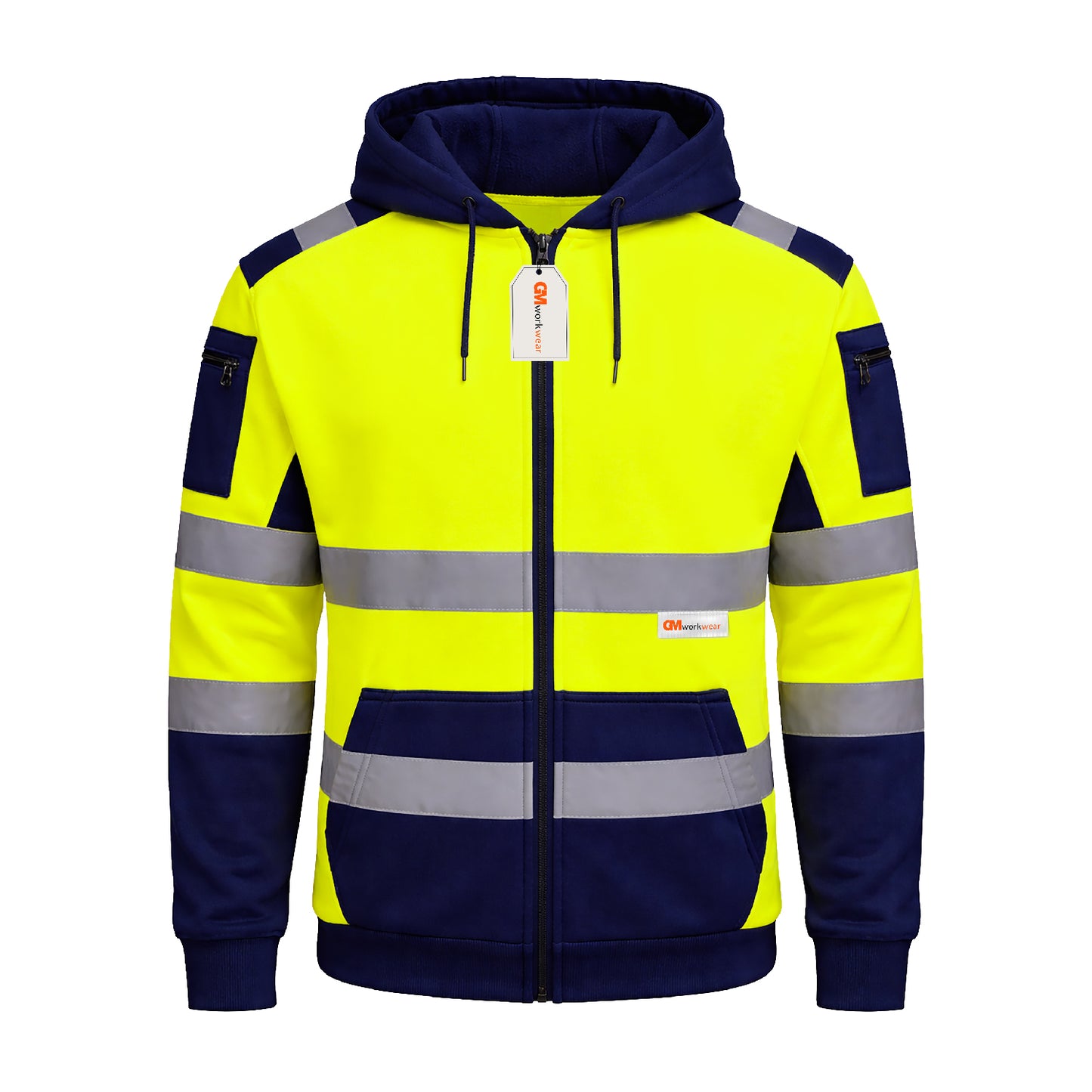 High Visibility Reflective Zip Up Hoodie