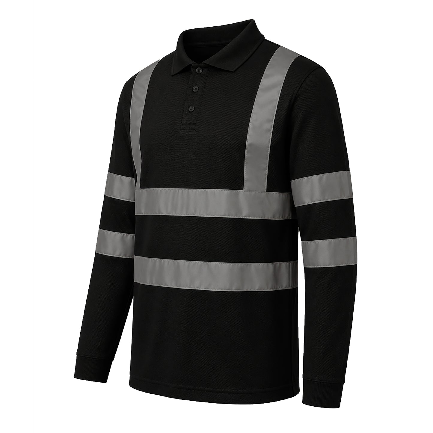 GM Workwear High Visibility Long Sleeve Polo Shirt